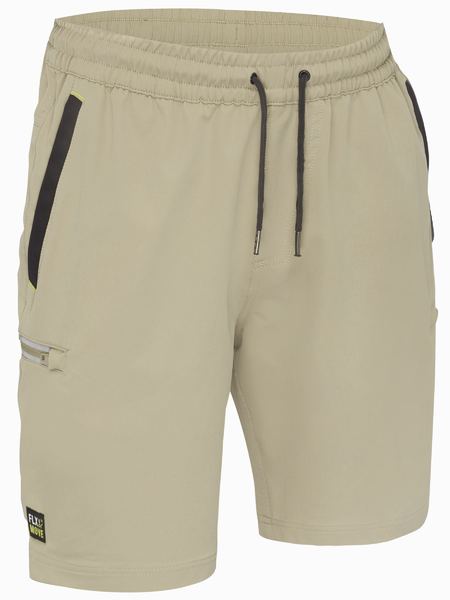 Bisley BSHC1333 Flex & Move Stretch Elastic Cargo Shorts - Click Image to Close